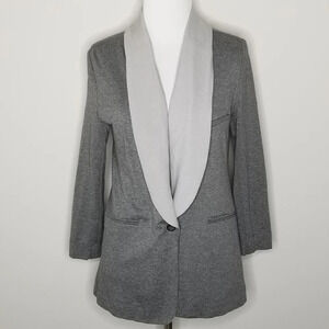 Soft Joie Gray Neville Two Tone Knit Blazer S